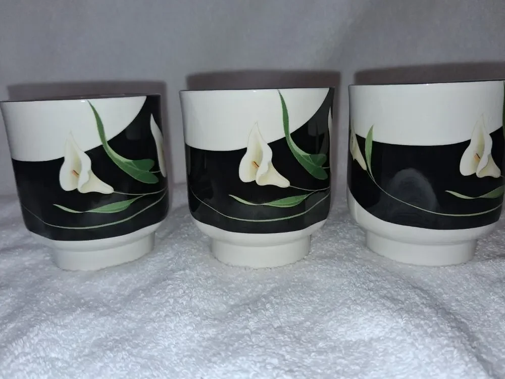 Sango Quadrille Black Lilies Set Of 3 Pieces.